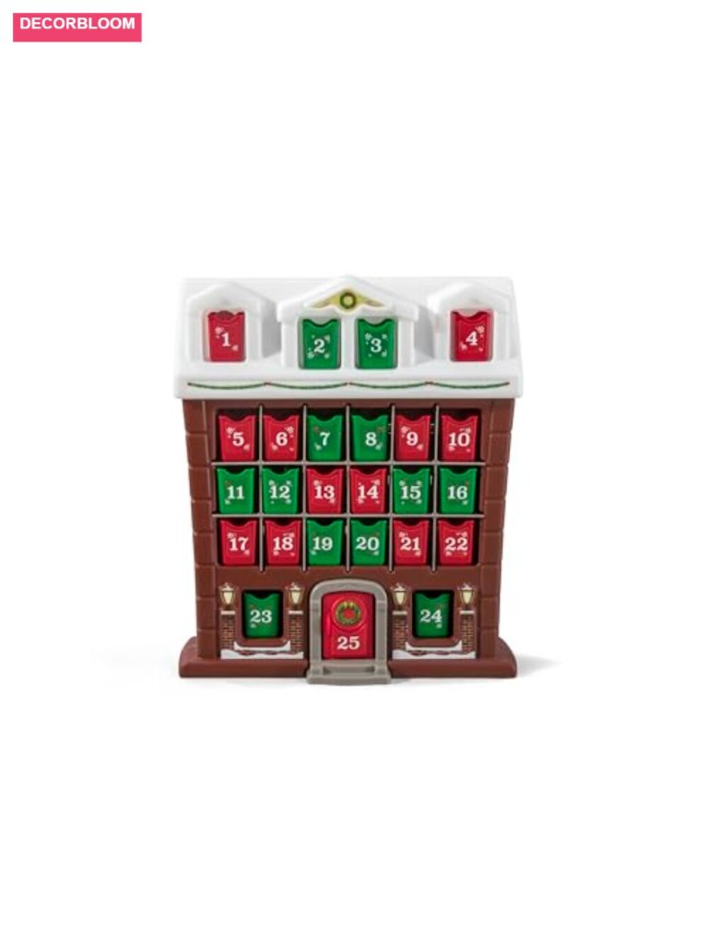 Toddler Christmas Advent Calendar Toy with 25 Refillable Bins Plastic Holiday